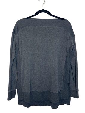 LOU & GREY Signature Soft Ribbed Trim Boatneck Top size Medium